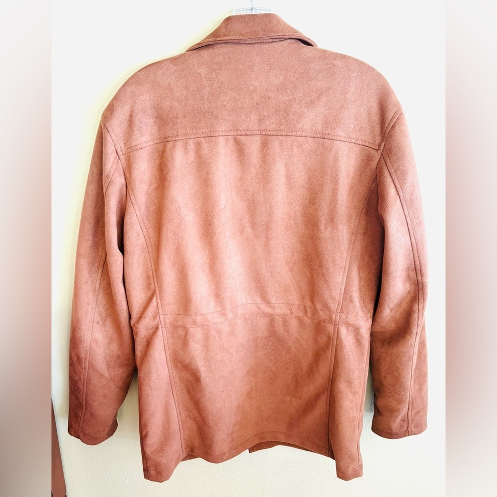 Robert Graham Gentleman Suede Cargo Field Jacket in Cognac/Tan Color Size: Small - Picture 6 of 6